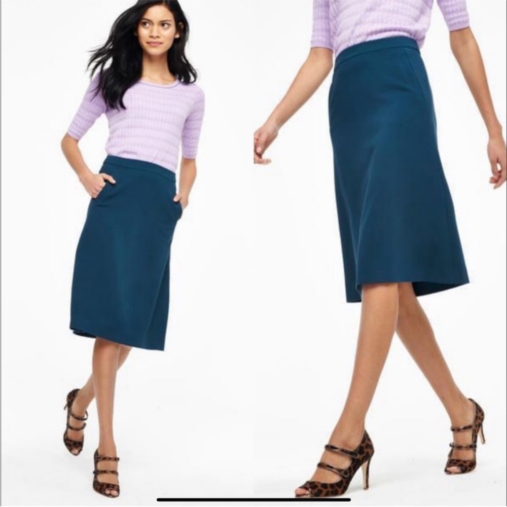 Boden Teal A-Line Skirt